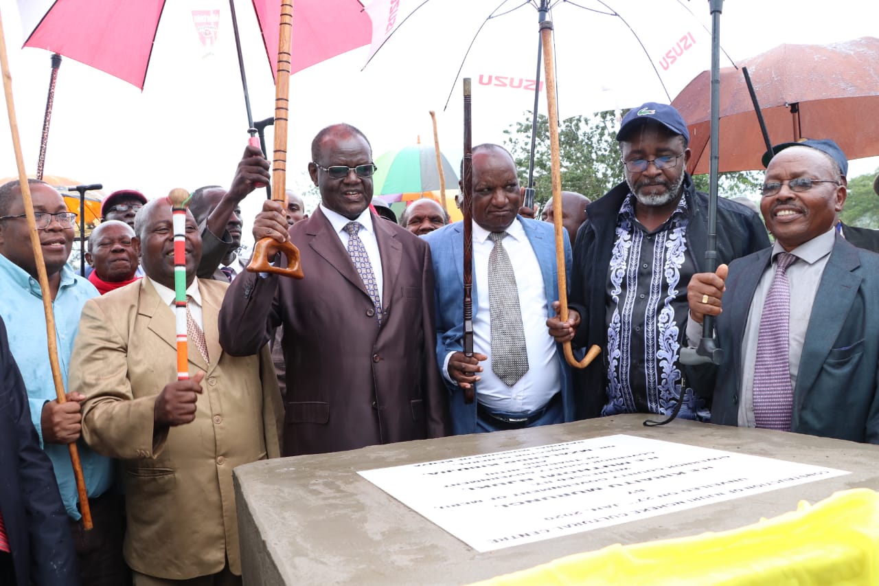 UNVEILING THE CONSTRUCTION OF NJURI NCHEKE CULTURAL CENTER AT THE NCHIRU SHRINE.