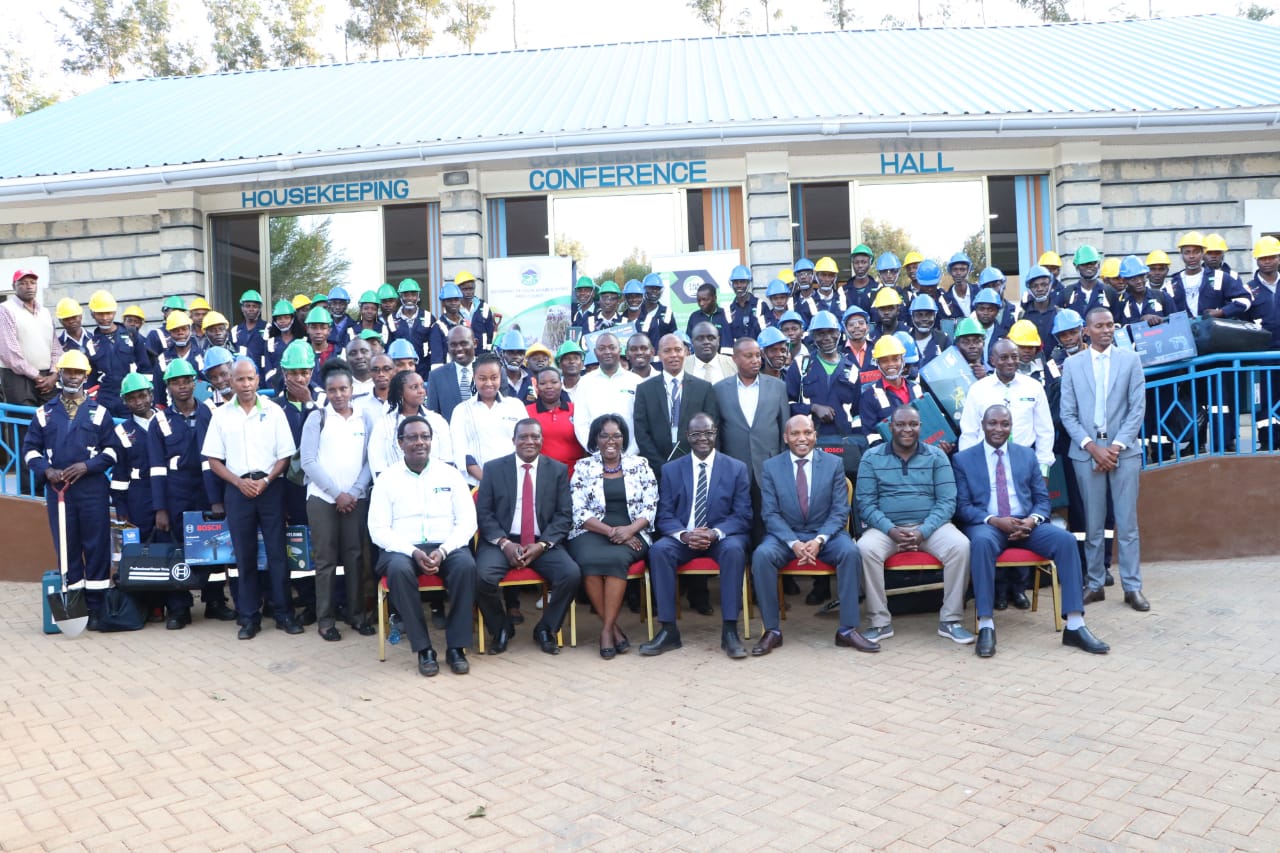 77 Meru Youth Service Graduates Receive Trade Tools Courtesy of KCB Foundation.