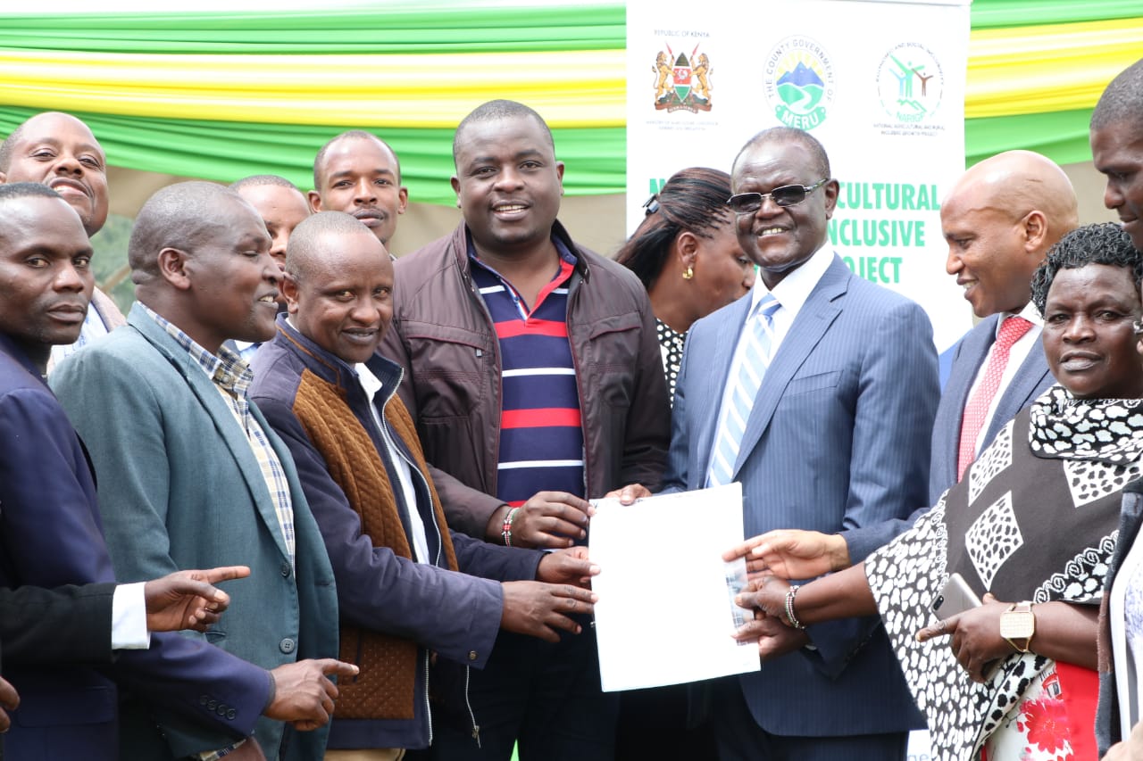 Meru farmers to reap more as Governor distributes cheques worth 109 million to boost fruit and potato production.