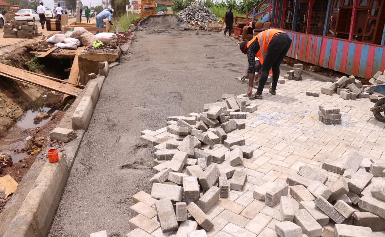 MERU COUNTY CARPETS TOWNS WITH CABRO TO MAKE THEM DUST FREE.