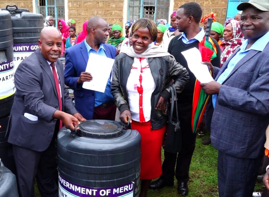 Residents receive water tanks as government enhance rainwater harvesting.
