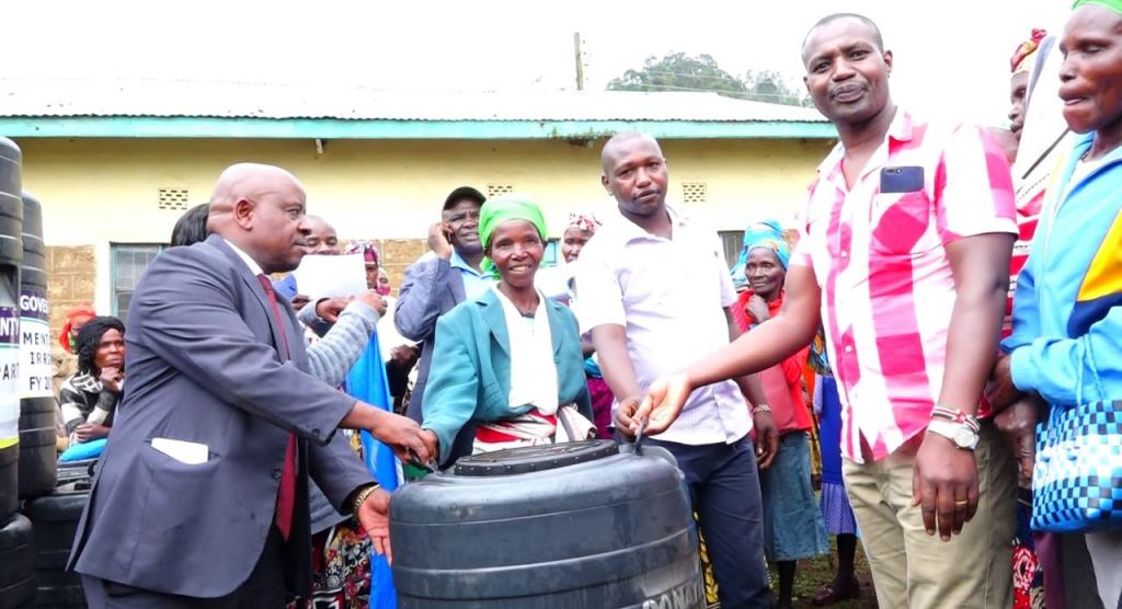 Residents receive water tanks as government enhance rainwater harvesting.