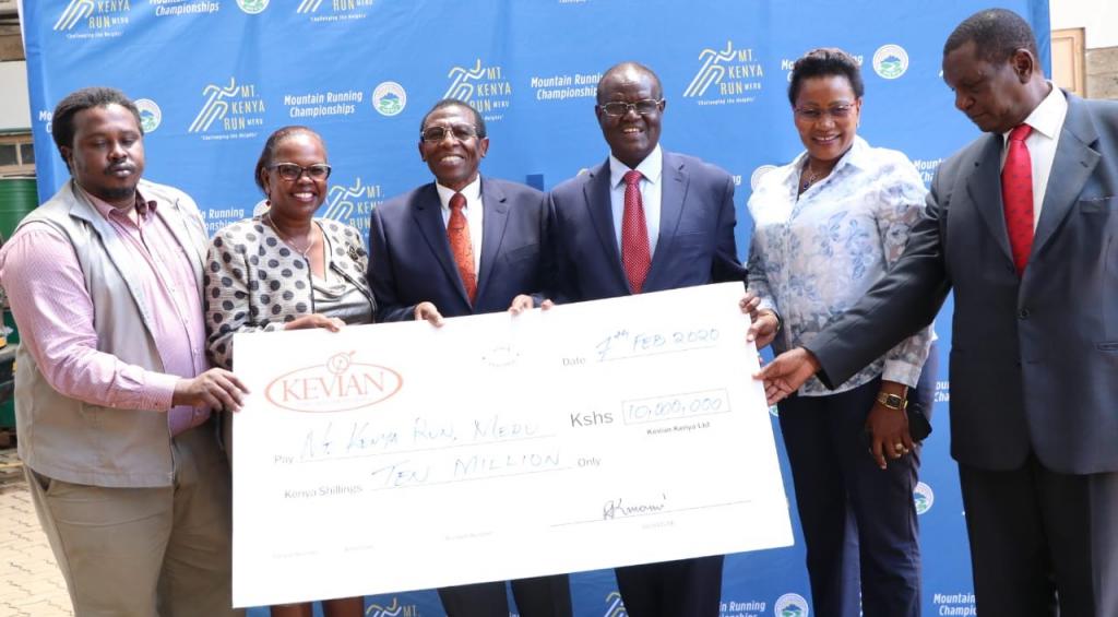 Kevian Kenya Limited gaves a sponsorship of Ksh 10 million towards the Mt Kenya Run championship.
