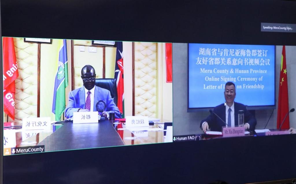 MERU COUNTY SIGNS BILATERAL AGREEMENT WITH CHINESE HUNAN PROVINCE TO PROMOTE AGRICULTURE, TOURISM, TRADE AND CULTURE