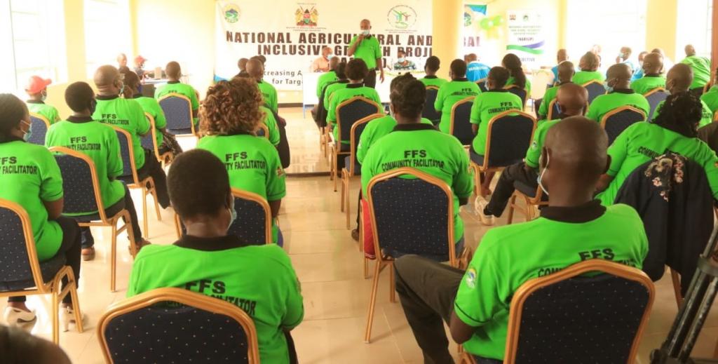 100 FARMERS FROM ACROSS THE COUNTY TO HELP TRAIN FARMERS ON BEST AGRICULTURAL PRACTISES.