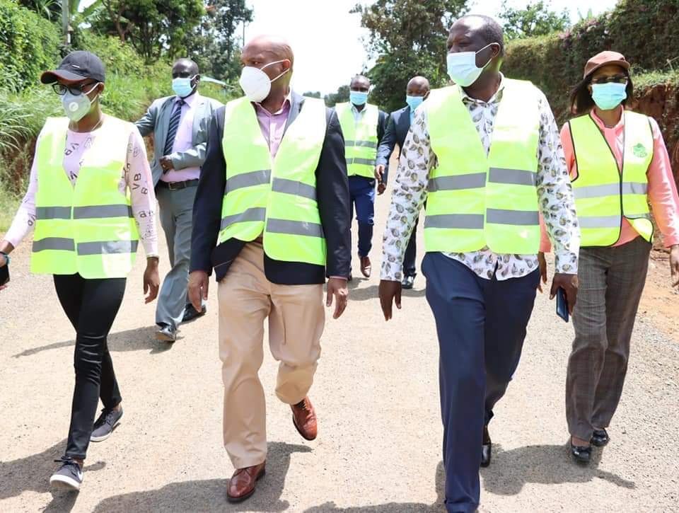 TOP COUNTY LEADERSHIP TOURS TO ASSESS ONGOING WORKS OF UPGRADING HISTORICAL MUJWA NKUBU ROAD.