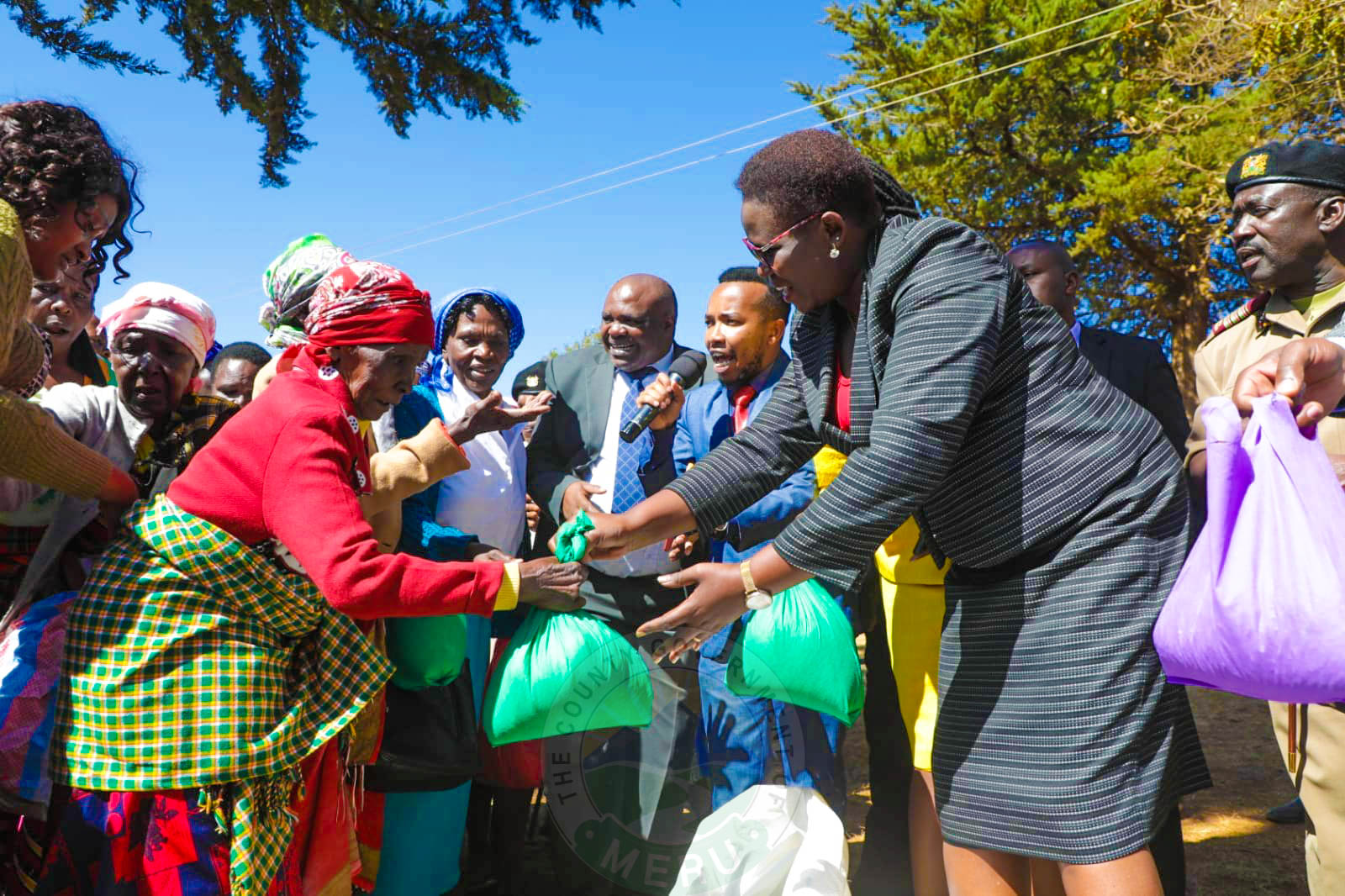 Meru Governor Hon. Bishop Kawira Mwangaza Has Launched Distribution Of Relief Food At Kiirua Chief's Camp.