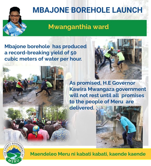 Mbajone borehole Launch