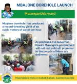 Mbajone borehole Launch