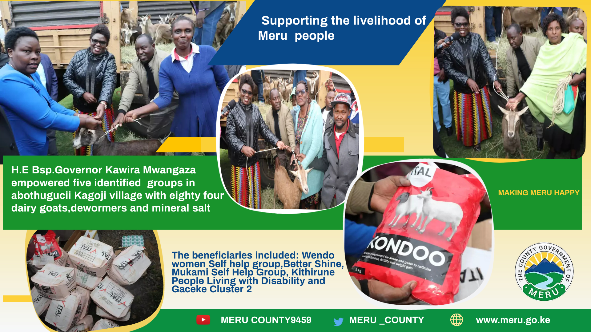 Supporting the livelihood of Meru people.