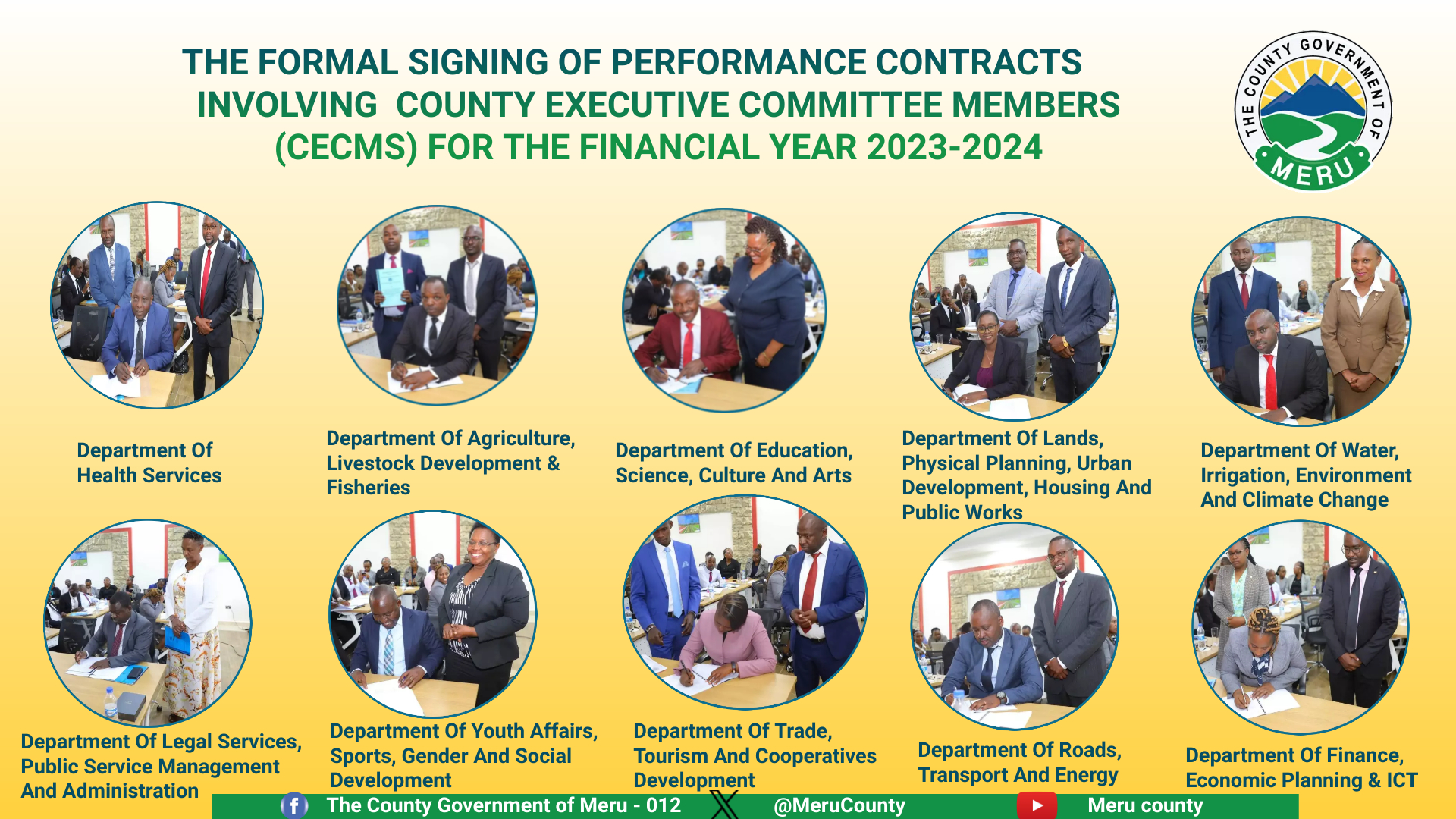 Signing Of Performance Contracts For The Financial Year 2023-2024
