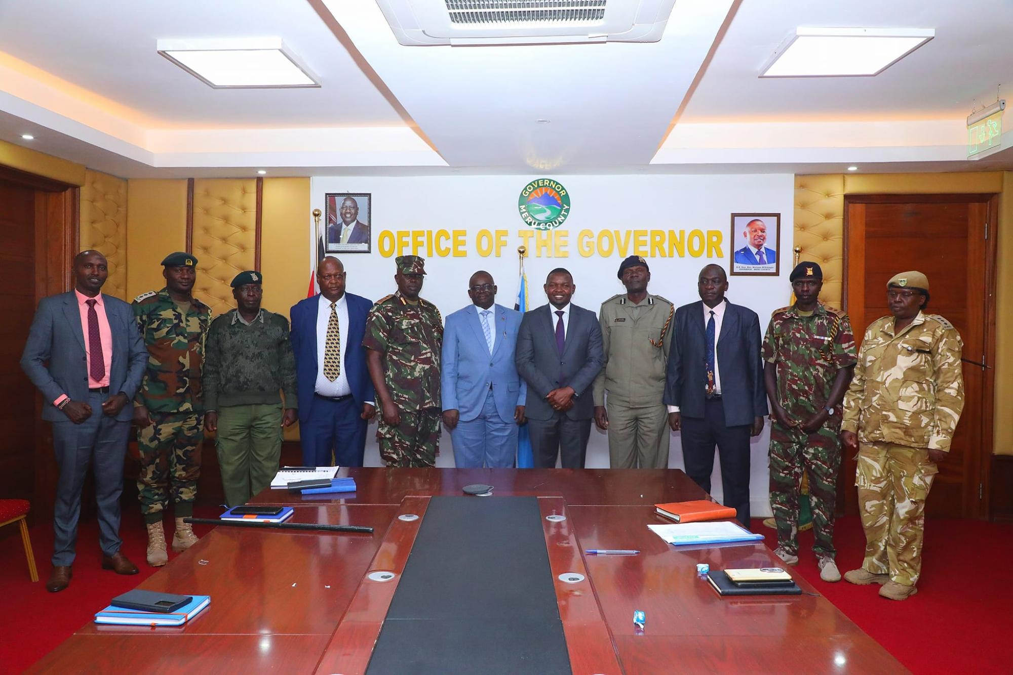 Meru County Security Team & Governor Mutuma M'Ethingia Discuss Key Security and Environmental Issues
