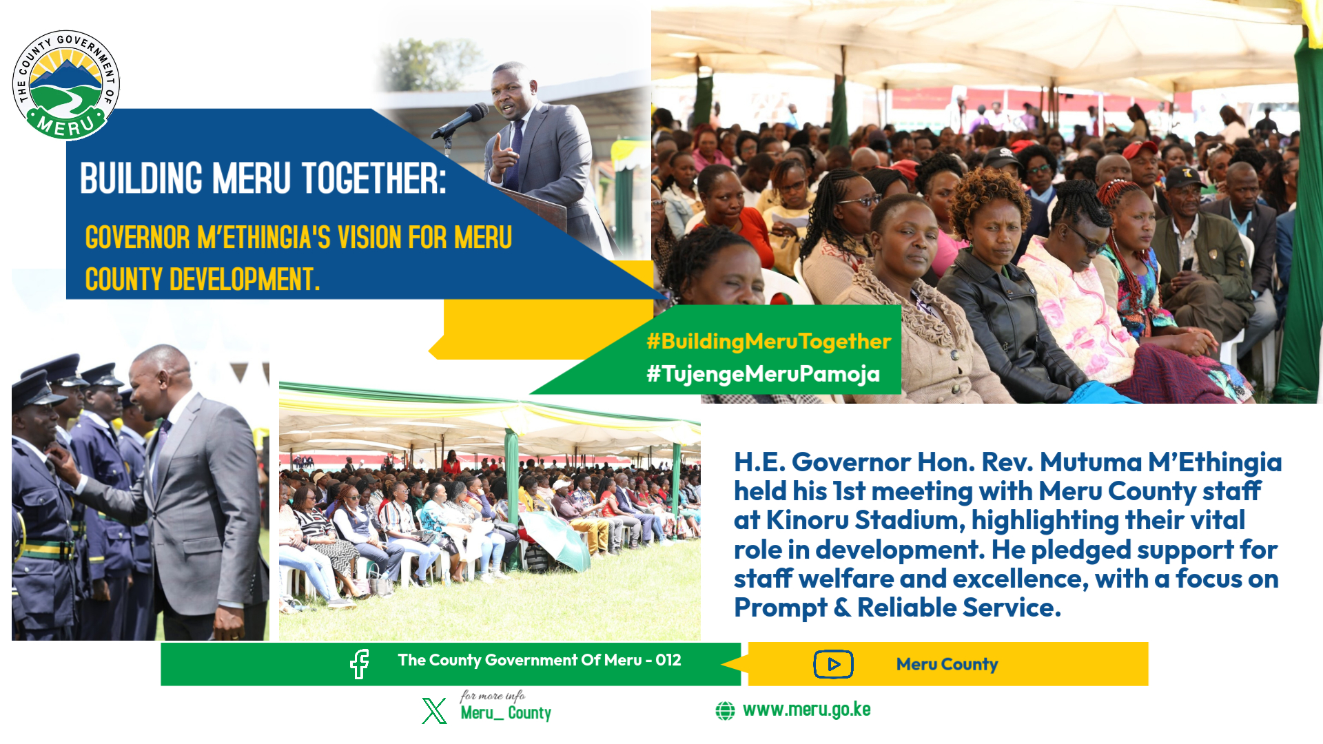 Governor Mutuma MEthingia Rallies Meru County Staff to Drive Development.