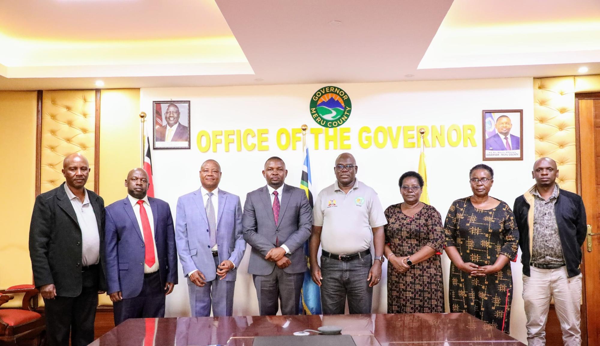 MERU COUNTY GOVERNOR MEETS WITH SIVAP TEAM TO REVIEW PROGRESS AND CHALLENGES.