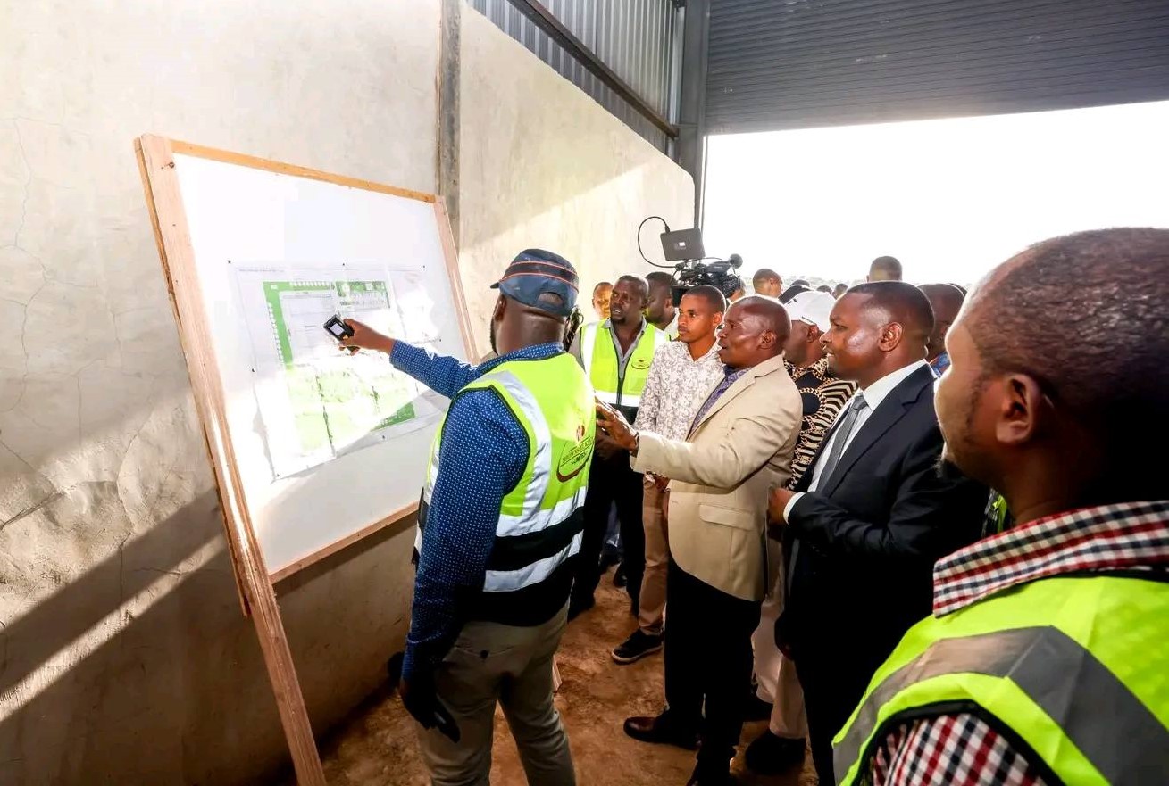 HE. REV. MUTUMA M'ETHINGIA JOINS DP KITHURE KINDIKI ON AN INSPECTION TOUR OF THE MERU COUNTY CAIP.