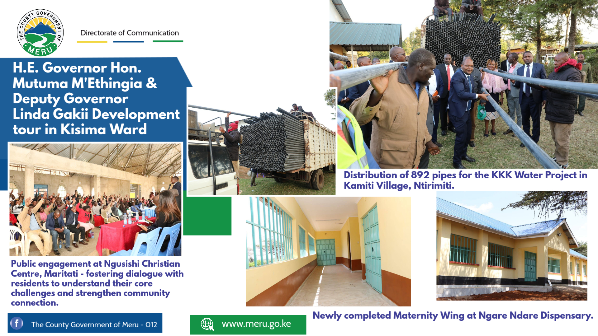 H.E GOVERNOR REV. MUTUMA M'ETHINGIA UNDERTAKES KEY DEVELOPMENTAL TOUR IN BUURI SUB-COUNTY.