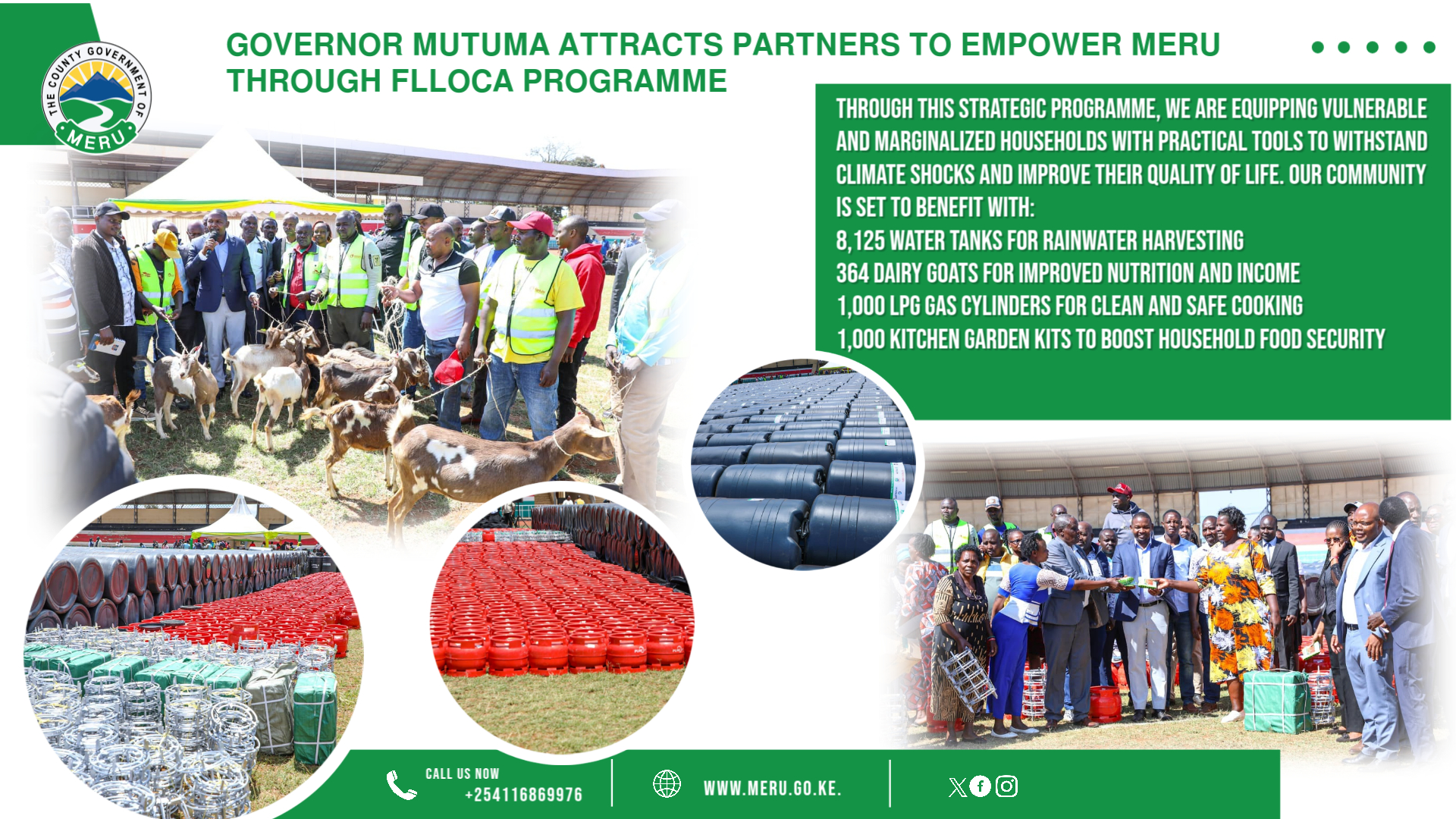 Governor Mutuma MEthingia Launches FLLoCA Climate Resilience Programme in Meru County.